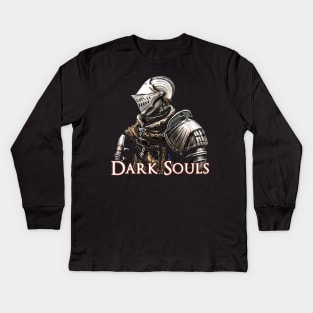 Dark Souls - Elite Knight - colour Kids Long Sleeve T-Shirt